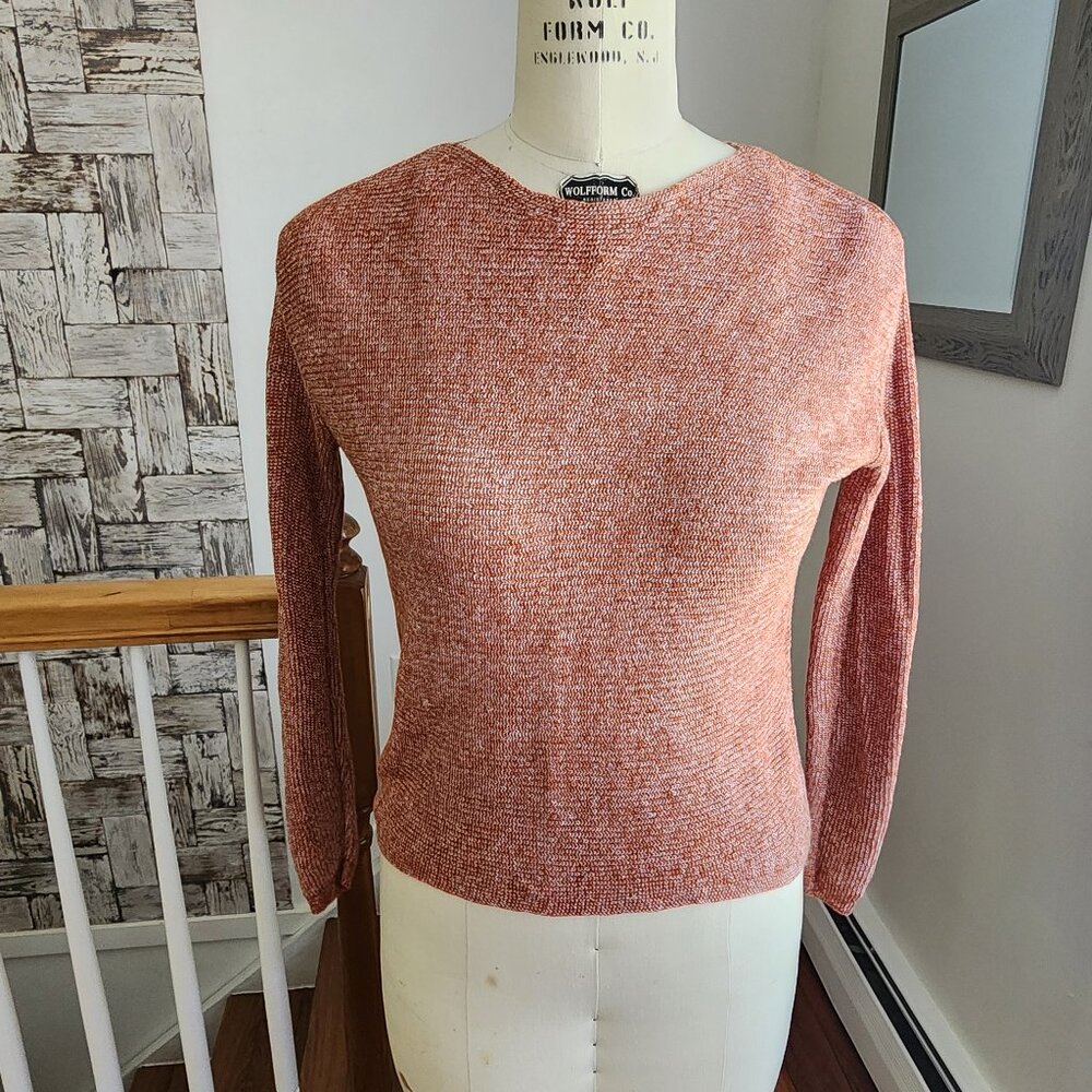 J. CREW Rust Orange Knit Sweater Size XXS - Picture 2 of 8